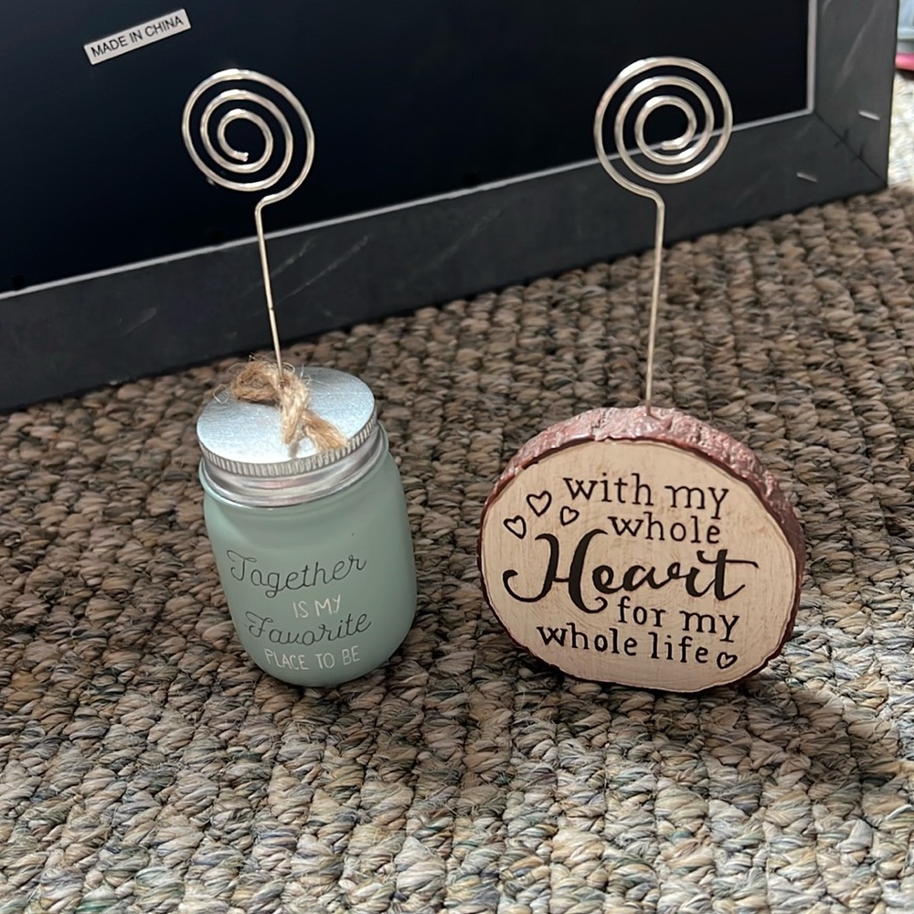 Photo holders - rustic decor